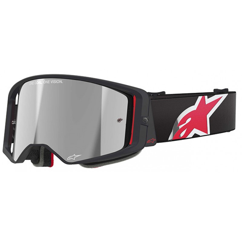 Мотоокуляри Маска Alpinestars Supertech Corp Black/Red -Silver